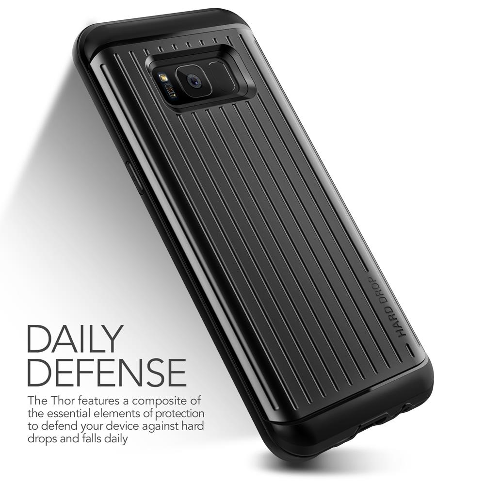 VERUS Verus Waved Hard Drop Skal till Samsung Galaxy S8 Plus - Dark Silver