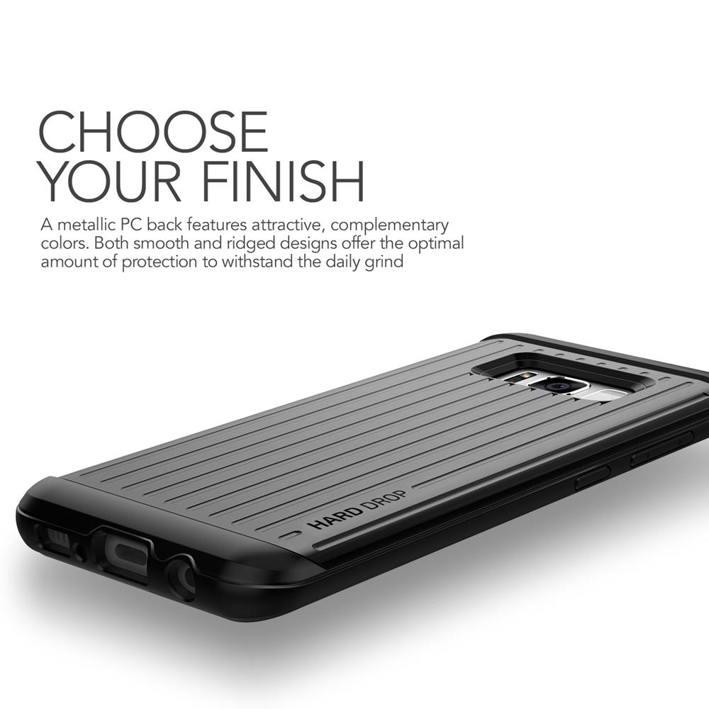 VERUS Verus Waved Hard Drop Skal till Samsung Galaxy S8 Plus - Dark Silver