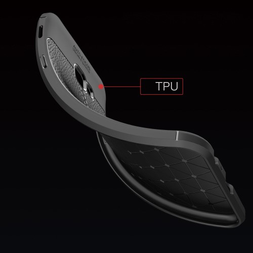 OEM Litchi Skal till Samsung Galaxy J4 Plus - Svart