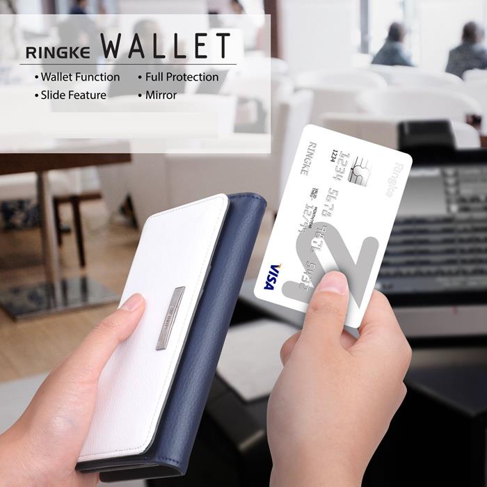Rearth Ringke Wallet Plånboksfodral till Samsung Galaxy S6 Edge Plus - Vit