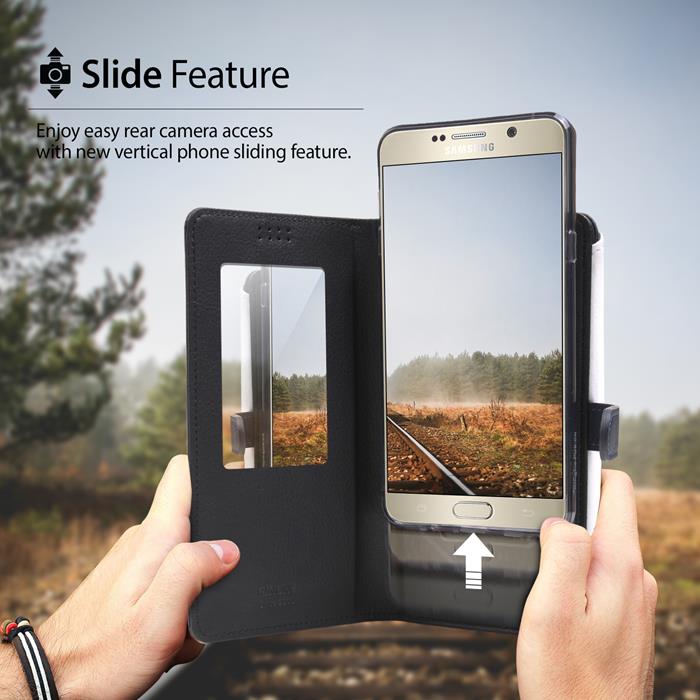 Rearth Ringke Wallet Plånboksfodral till Samsung Galaxy S6 - Svart