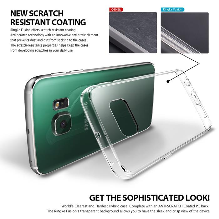 Rearth Ringke Fusion Shock Absorption Skal till Samsung Galaxy S6 Edge - Grå