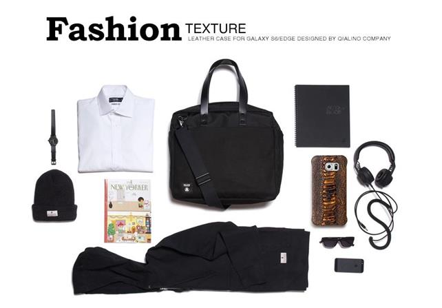 QIALINO Qialino Äkta Läder BaksideSkal till Samsung Galaxy S6 - Brun