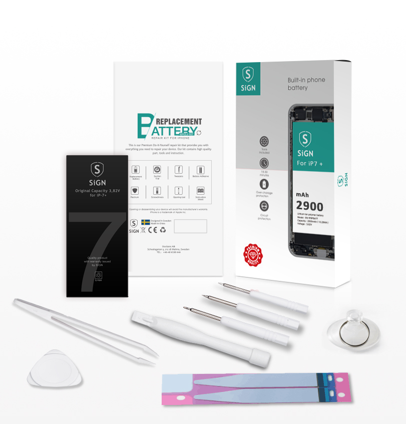 SiGN SiGN Komplett Kit för Batteribyte - iPhone 7 Plus