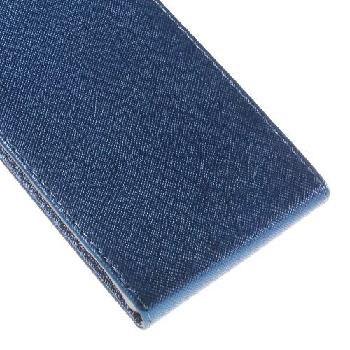 OEM Cross Pattern Flipfodral till Sony Xperia Z3+ - Mörkblå