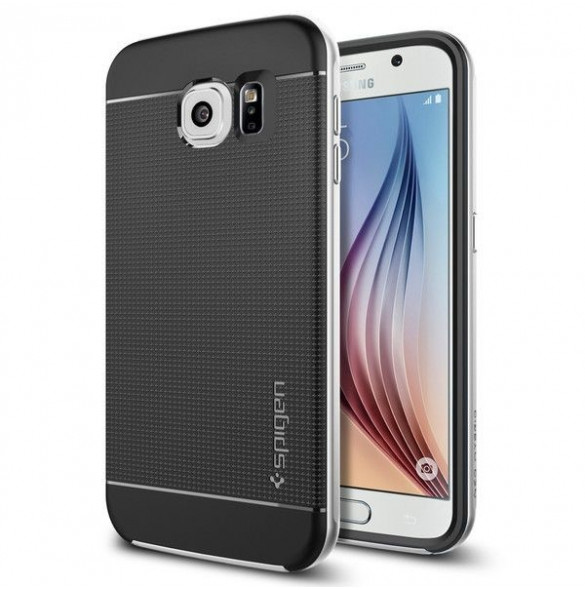Spigen SPIGEN Neo Hybrid Skal till Samsung Galaxy S6 Edge - Silver