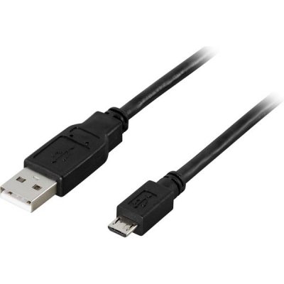 UTGATT1 DELTACO Micro USB kabel 1 m Svart