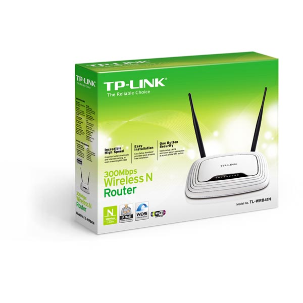 UTGATT1 TP-LINK, trådlös router med 4-ports switch, 300Mbps, 802.11b/g/n