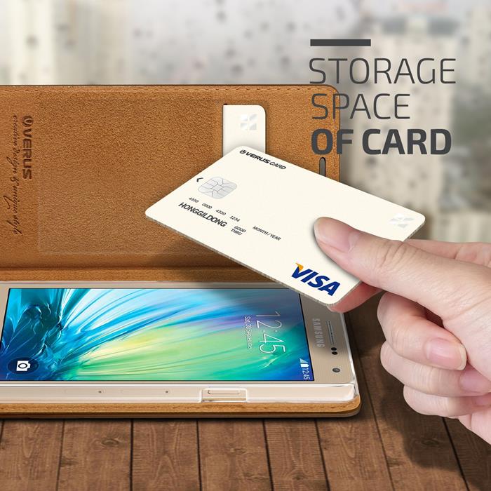 VERUS Verus Crayon Plånboksfodral till Samsung Galaxy A7 - Brun