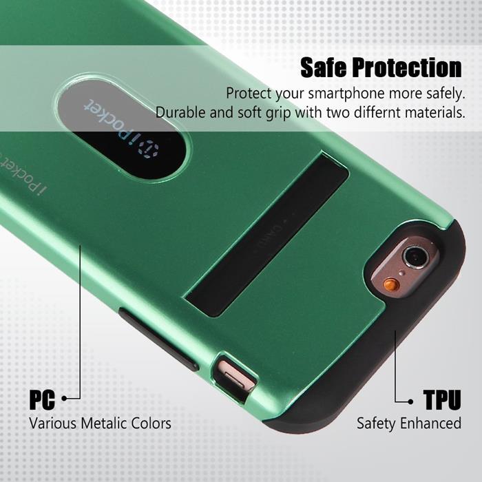 Mercury Mercury iPocket Premium skal med kortplats till Apple iPhone 6(S) Plus - Turkos