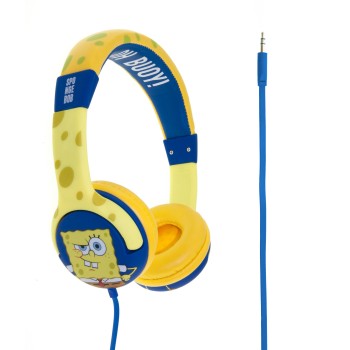 Kitsound Svampbob Hörlur Junior On-Ear - Gul