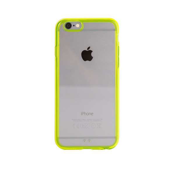 Xqisit Xqisit iPlate Odet Skal till iPhone 6 / 6S - Lime/Transparent