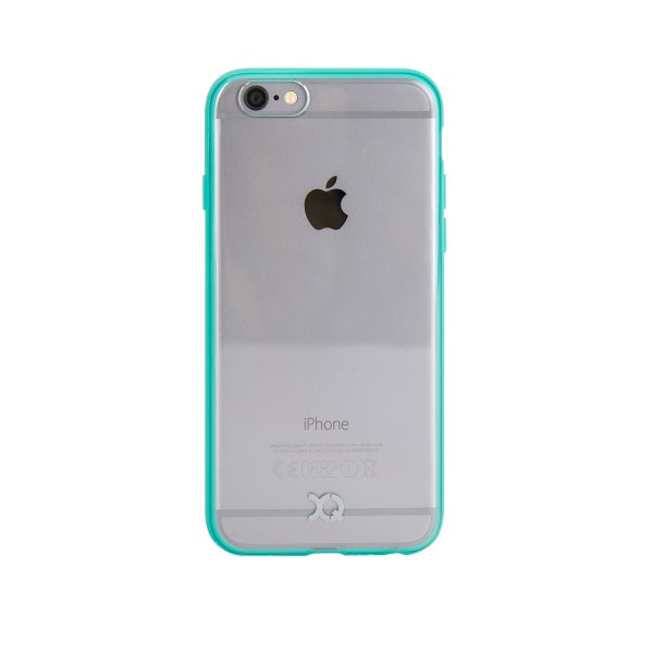 Xqisit Xqisit iPlate Odet Skal till iPhone 6 / 6S - Cyan/Transparent