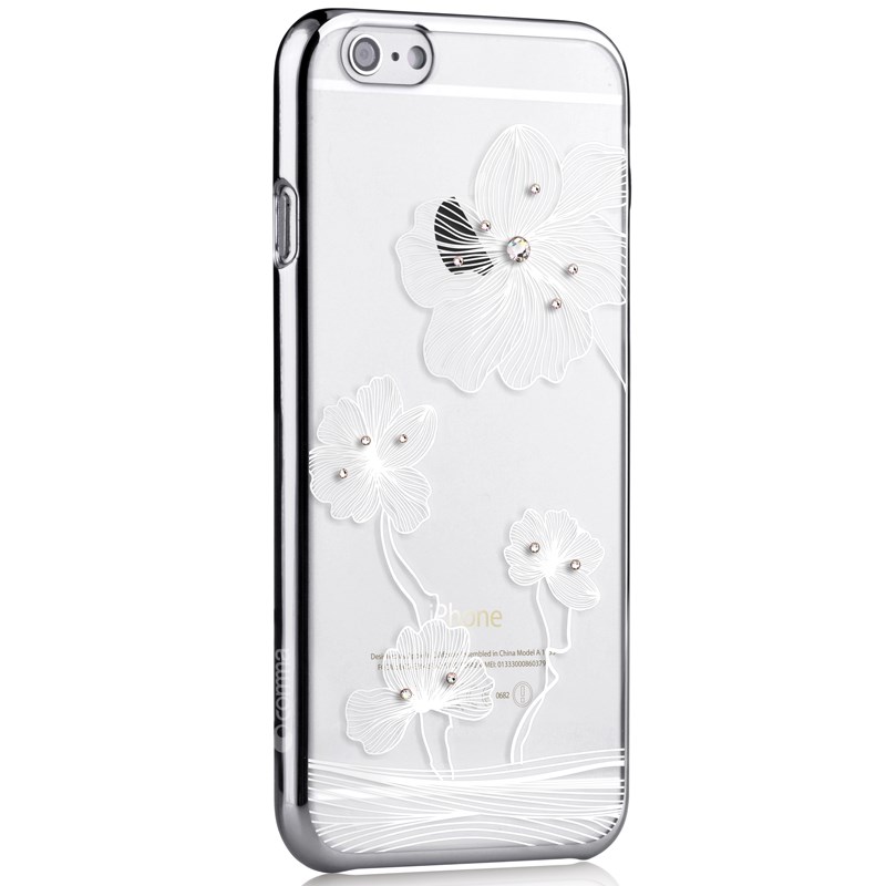 Comma Comma BaksideSkal till Apple iPhone 6 / 6S - Silver Blommor
