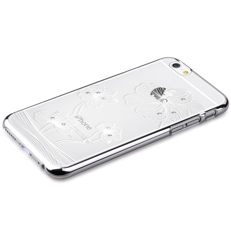 Comma Comma BaksideSkal till Apple iPhone 6 / 6S - Silver Blommor