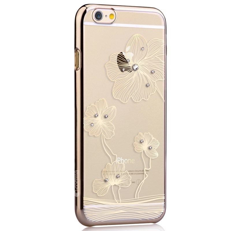 Comma Comma BaksideSkal till Apple iPhone 6 / 6S - Guld Blommor