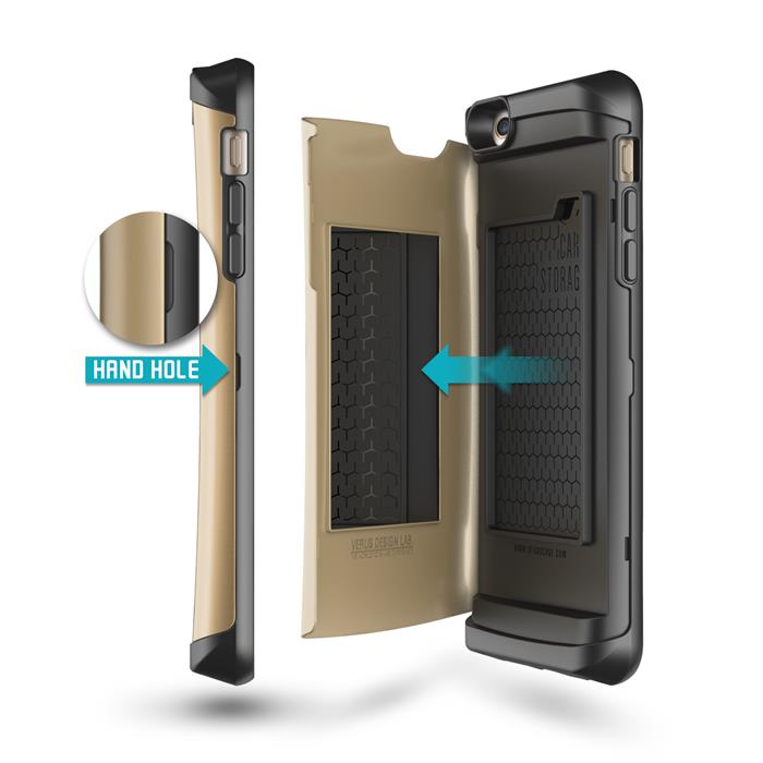 VERUS Verus Damda Veil skal med spegel till Apple iPhone 6(S) Plus (Gold)