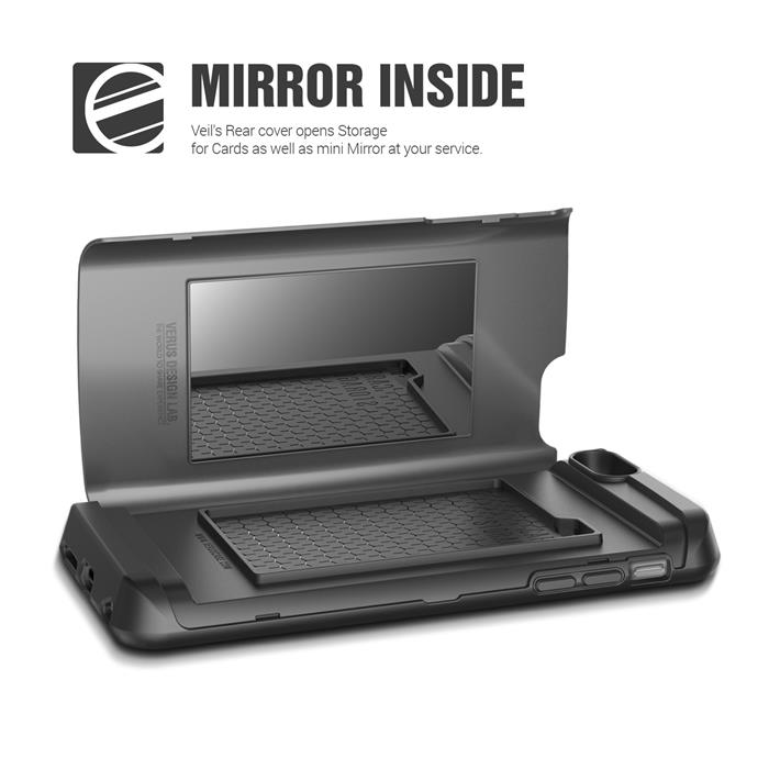 VERUS Verus Damda Veil skal med spegel till Apple iPhone 6(S) Plus (Grå)