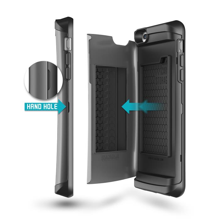 VERUS Verus Damda Veil skal med spegel till Apple iPhone 6(S) Plus (Grå)