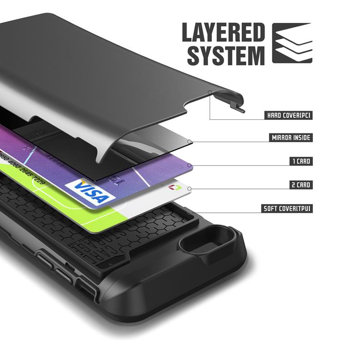 VERUS Verus Damda Veil skal med spegel till Apple iPhone 6(S) Plus (Grå)