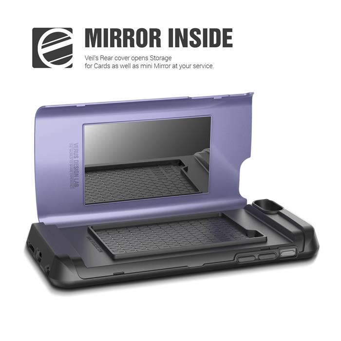 VERUS Verus Damda Veil skal med spegel till iPhone 6 / 6S - Lila