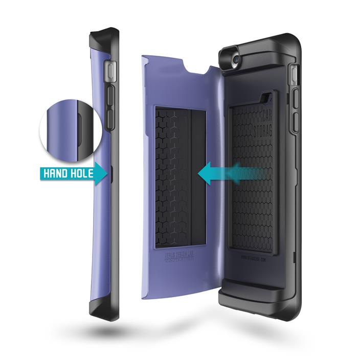 VERUS Verus Damda Veil skal med spegel till iPhone 6 / 6S - Lila