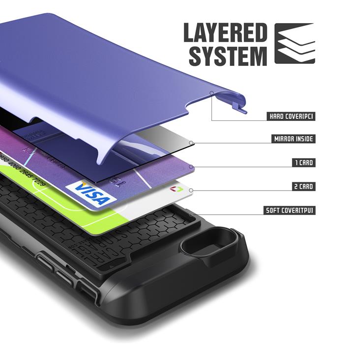 VERUS Verus Damda Veil skal med spegel till iPhone 6 / 6S - Lila