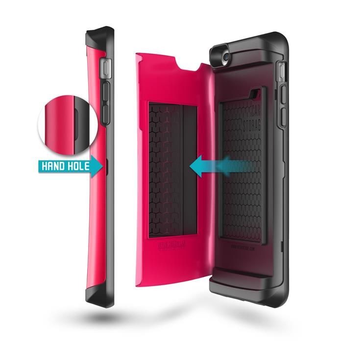 VERUS Verus Damda Veil skal med spegel till iPhone 6 / 6S - Magenta