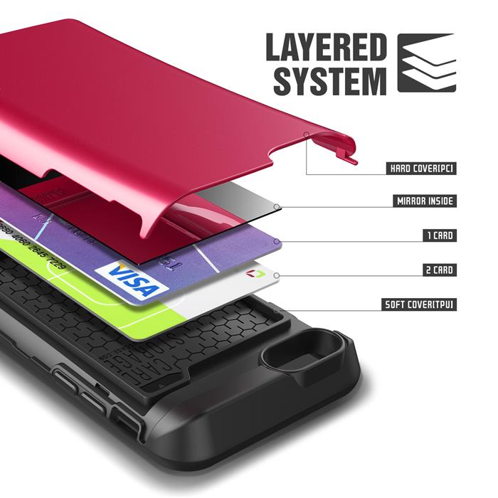 VERUS Verus Damda Veil skal med spegel till iPhone 6 / 6S - Magenta