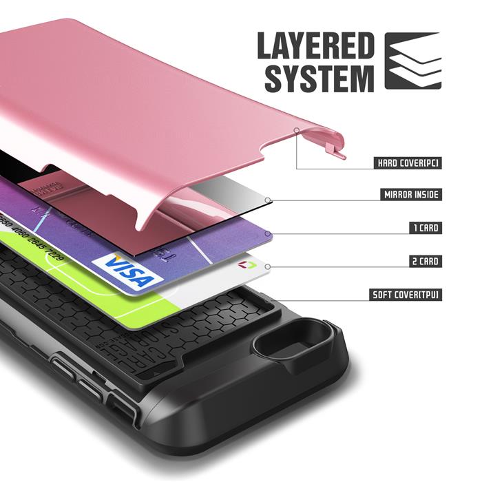 VERUS Verus Damda Veil skal med spegel till Apple iPhone 6(S) Plus (Rosa)