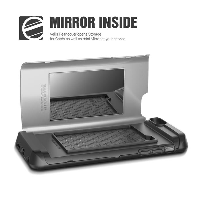 VERUS Verus Damda Veil skal med spegel till Apple iPhone 6(S) Plus (Silver)