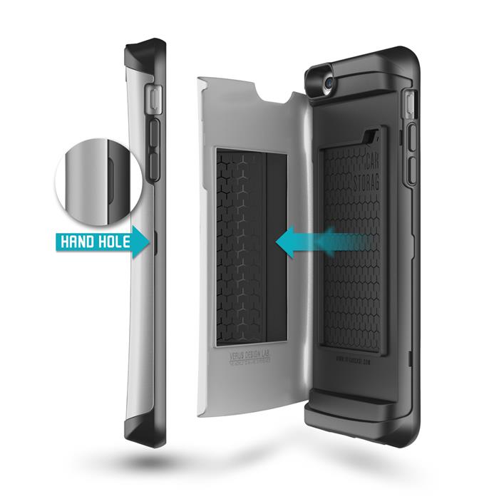 VERUS Verus Damda Veil skal med spegel till Apple iPhone 6(S) Plus (Silver)