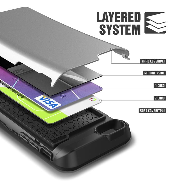 VERUS Verus Damda Veil skal med spegel till Apple iPhone 6(S) Plus (Silver)