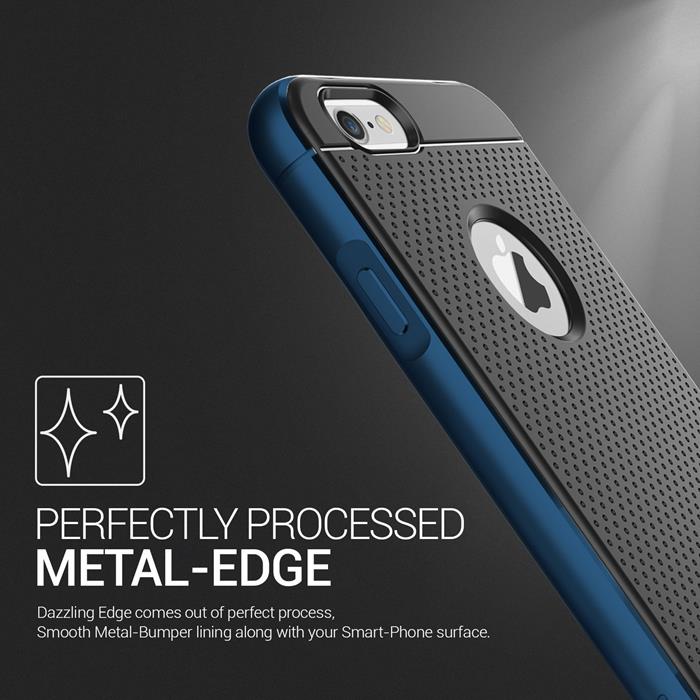 VERUS Verus Iron Shield Aluminum Metal Frame Skal till Apple iPhone 6(S) Plus (Blå)