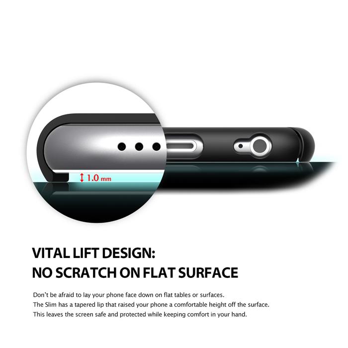 Rearth Ringke Logo-Cut Slim Dual Coated Skal till Apple iPhone 6(S) Plus - Svart