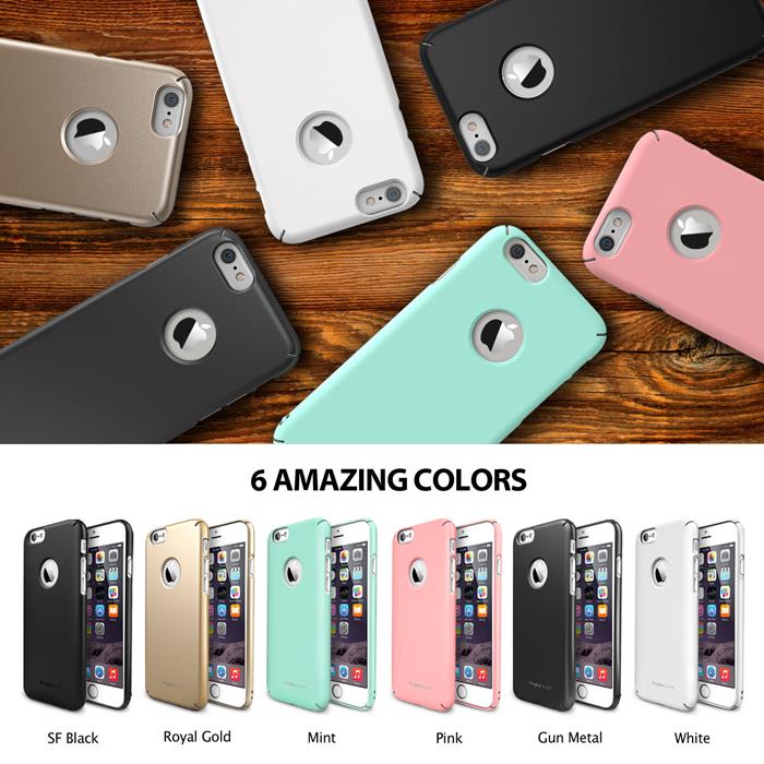 Rearth Ringke Logo-Cut Slim Dual Coated Skal till Apple iPhone 6(S) Plus - Svart