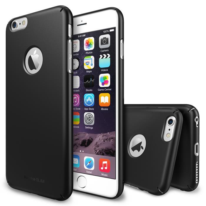Rearth Ringke Logo-Cut Slim Dual Coated Skal till Apple iPhone 6(S) Plus - Svart