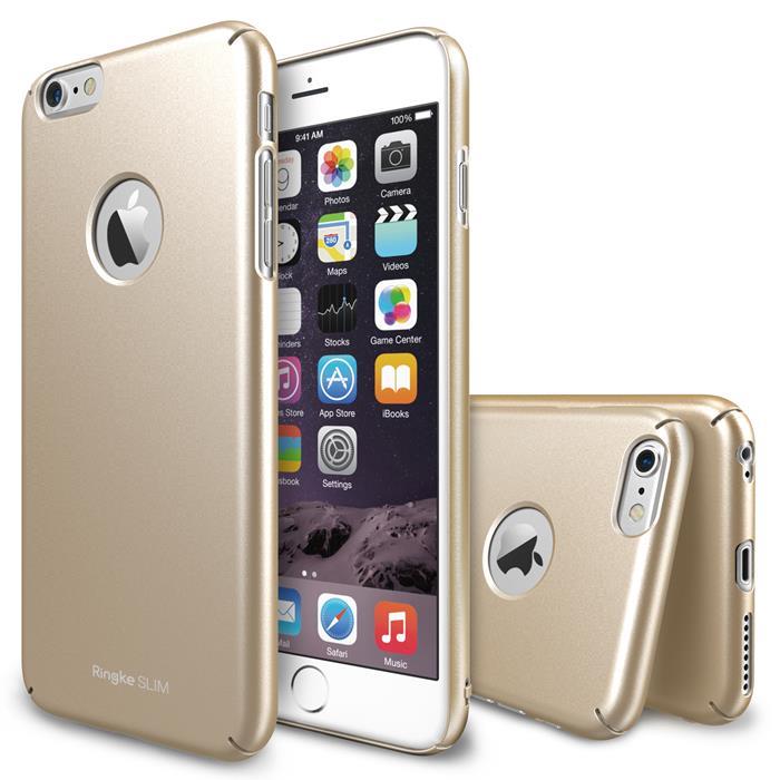 Rearth Ringke Logo-Cut Slim Dual Coated Skal till Apple iPhone 6(S) Plus - Gold