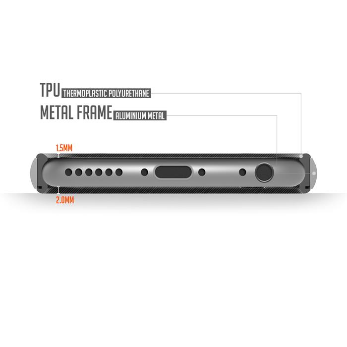 VERUS Verus Iron Bumper Skal till Apple iPhone 6(S) Plus (Silver - Svart)