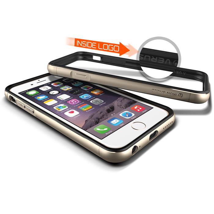 VERUS Verus Iron Bumper Skal till Apple iPhone 6(S) Plus (Svart - Gold)
