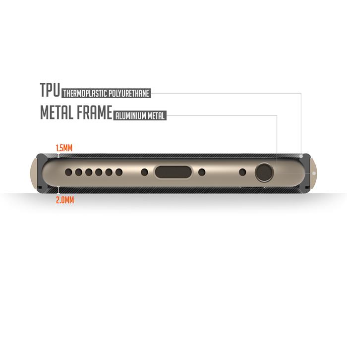 VERUS Verus Iron Bumper Skal till Apple iPhone 6(S) Plus (Svart - Gold)