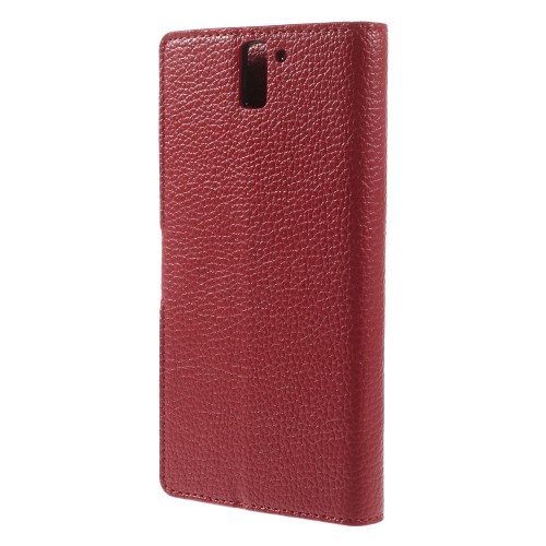 OEM Litchi Plånboksfodral till OnePlus One (Röd)