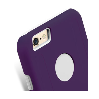 Melkco Melkco Kubalt Combo Skal till Apple iPhone 6 / 6S (Lila - Vit) + Skärmskydd