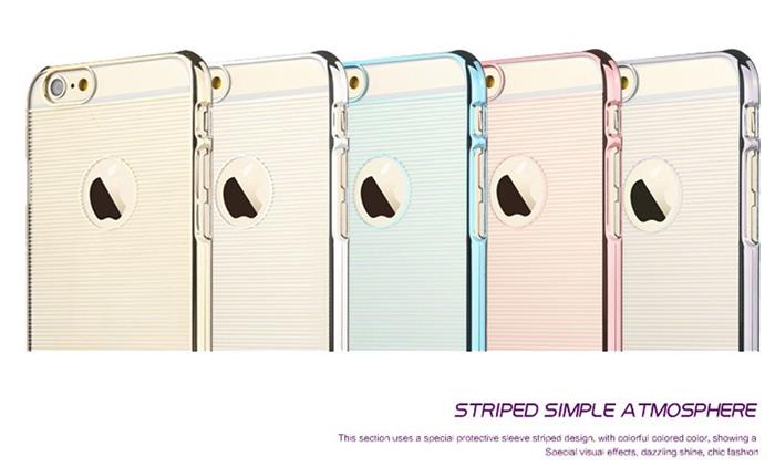 TOTU ToTu Stripes Baksideskal till Apple iPhone 6 / 6S (Magenta)