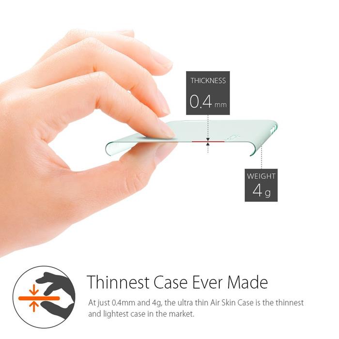 Spigen SPIGEN Air Skin 0.4mm Thick Skal till Apple iPhone 6/6S (Rosa)