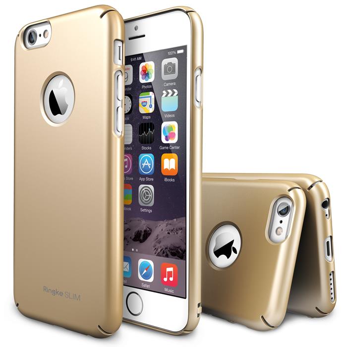 Rearth Ringke Logo-Cut Slim Dual Coated Skal till Apple iPhone 6 / 6S (Gold)