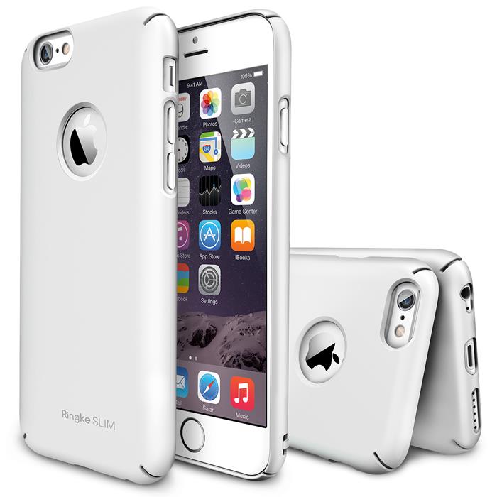 Rearth Ringke Logo-Cut Slim Dual Coated Skal till Apple iPhone 6 / 6S (Vit)