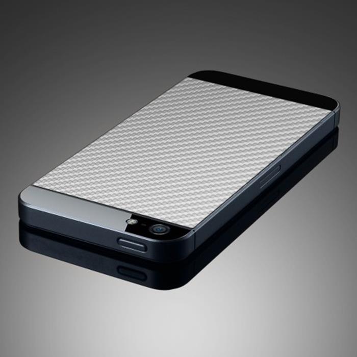 Spigen Spigen Skin Guard Carbon Skin till Apple iPhone 5/5S/SE (Grå) + Skärmskydd