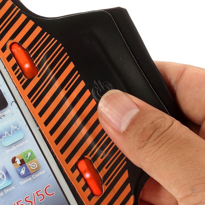 OEM Armband med blinkande lampor till Apple iPhone 5S/5/5C - Orange