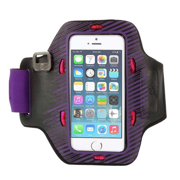 OEM Armband med blinkande lampor till Apple iPhone 5S/5/5C - Lila